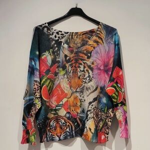 MADE IN ITALY ShopEvelynne Multicolor Animal Print Blouse
